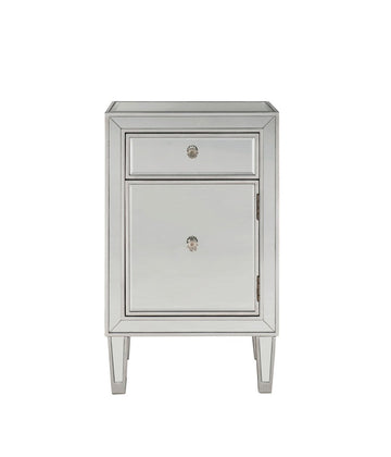 Elegant Lighting End Table from the REFLEXION collection in Antique Silver finish