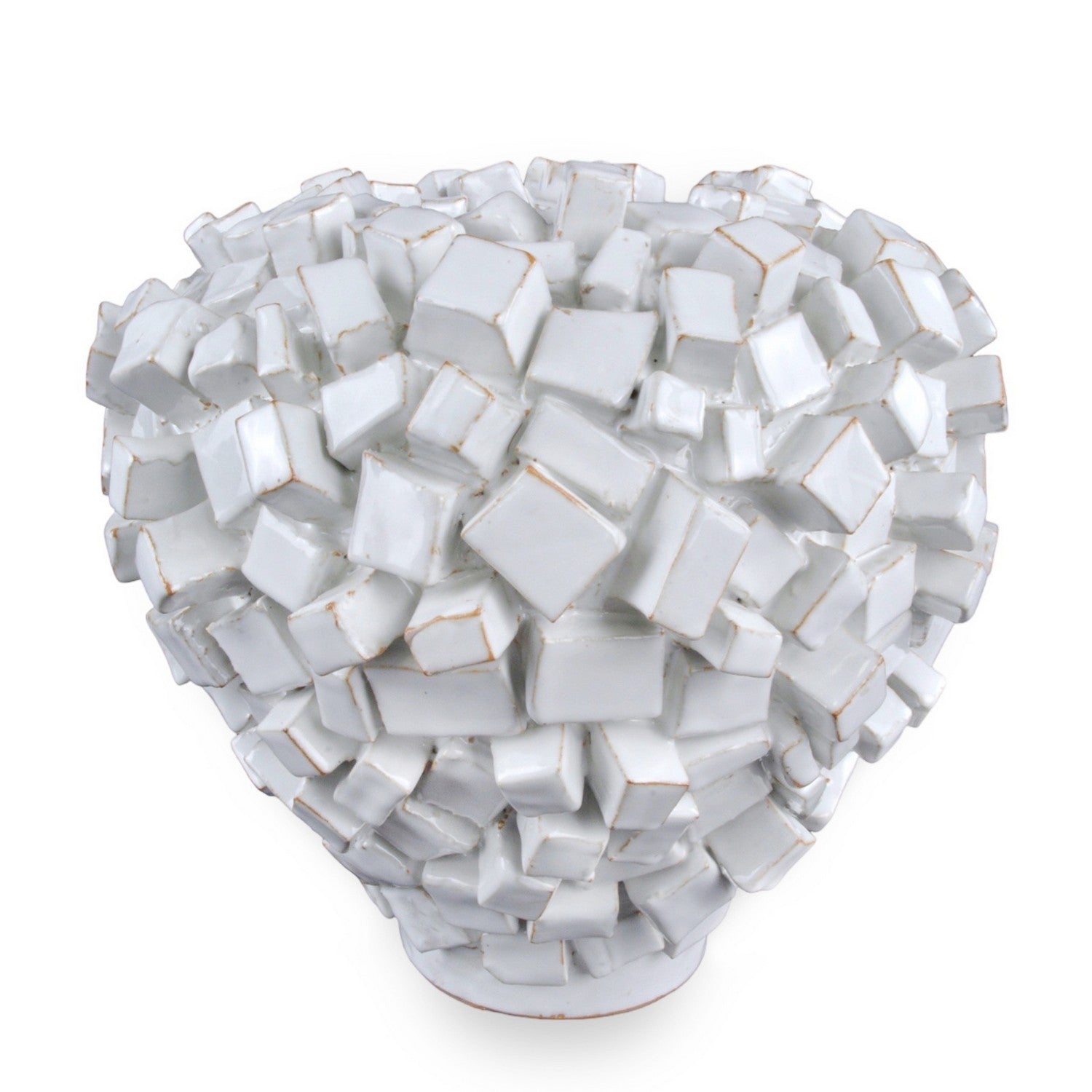 Currey and Company Vase from the Sugar Cube Collection collection in White finish