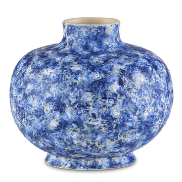 Currey and Company Vase from the Nixos Collection collection in Blue/White finish