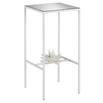 Currey and Company Accent Table from the Marjorie Skouras collection in Yeso Blanco/Mirror finish