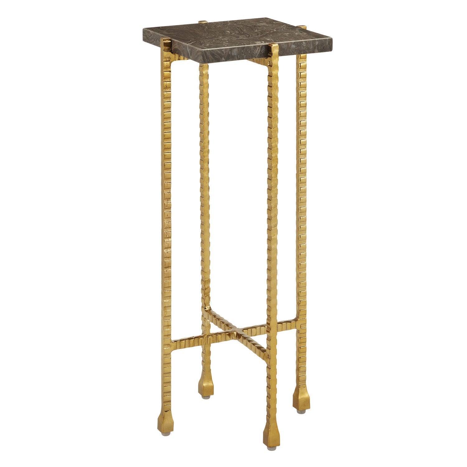 Currey and Company Drinks Table from the Flying Collection collection in Natural/Gold finish