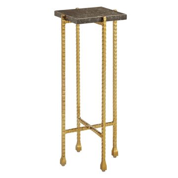 Currey and Company Drinks Table from the Flying Collection collection in Natural/Gold finish