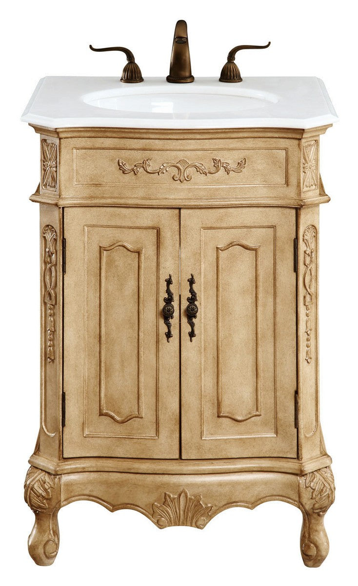 Elegant Lighting Single Bathroom Vanity from the Danville collection in Antique Beige finish