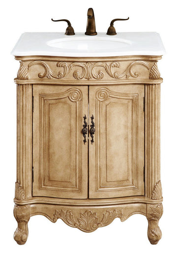 Elegant Lighting Single Bathroom Vanity from the Danville collection in Antique Beige finish