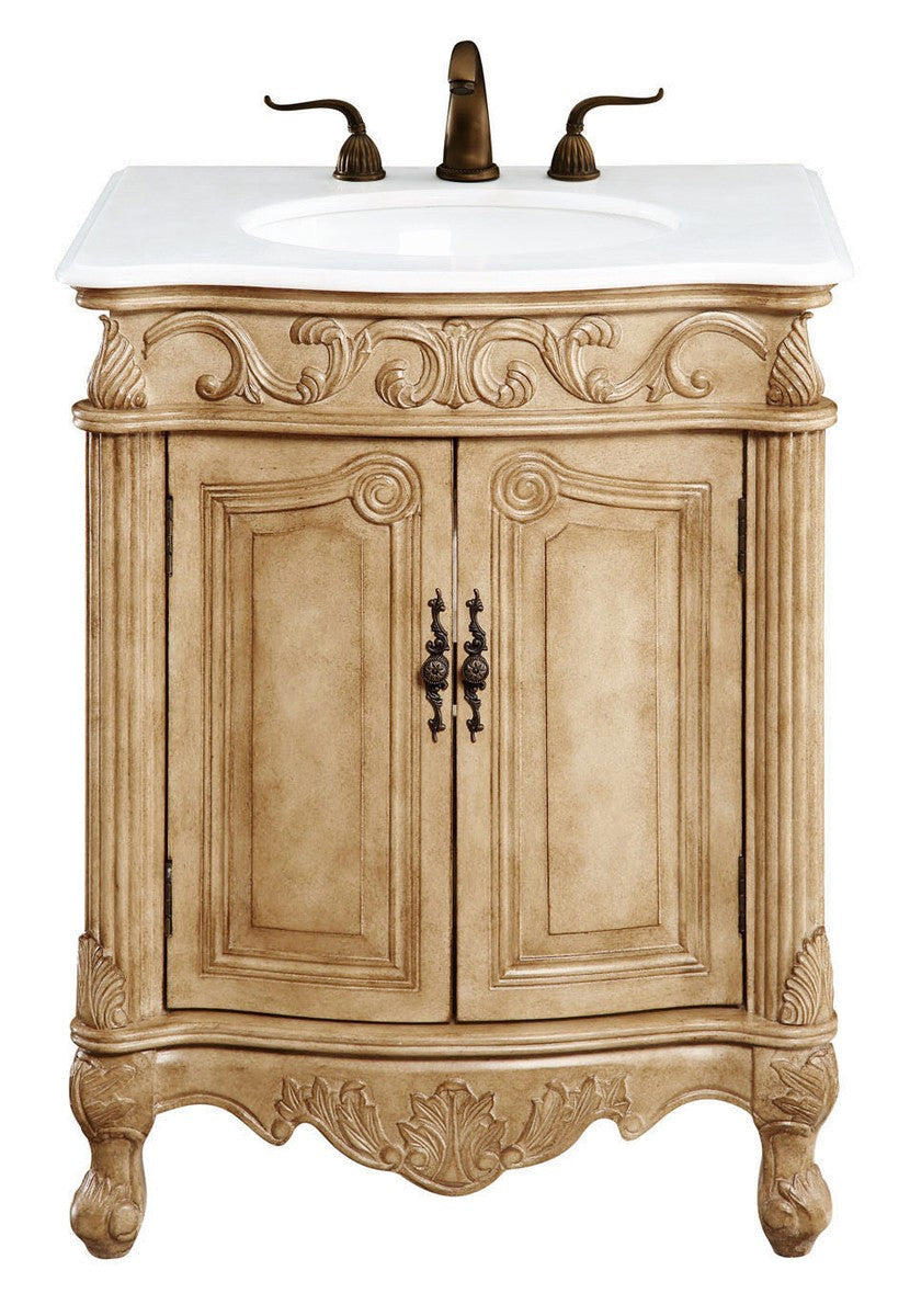 Elegant Lighting Single Bathroom Vanity from the Danville collection in Antique Beige finish