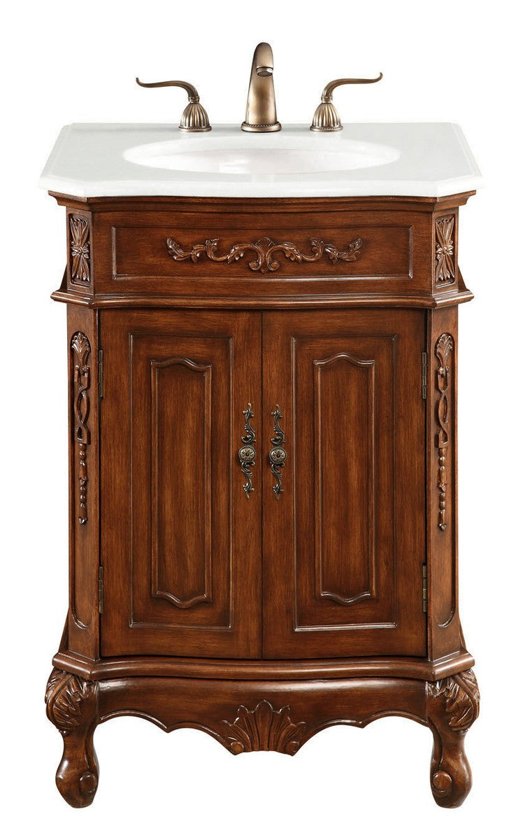 Elegant Lighting Single Bathroom Vanity from the Danville collection in Teak finish