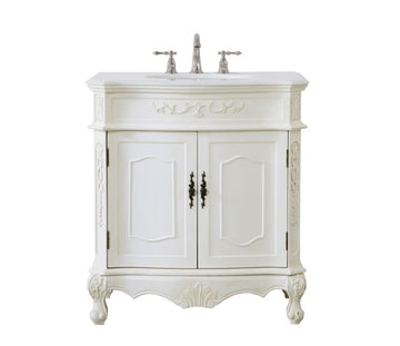 Elegant Lighting Single Bathroom Vanity from the Danville collection in Antique White finish