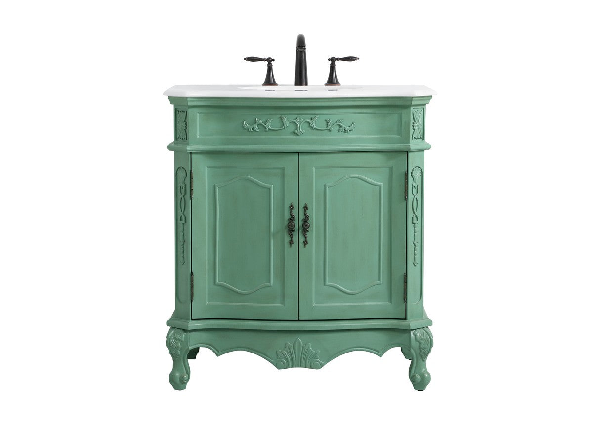 Elegant Lighting Single Bathroom Vanity from the Danville collection in Vintage Mint finish