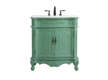 Elegant Lighting Single Bathroom Vanity from the Danville collection in Vintage Mint finish