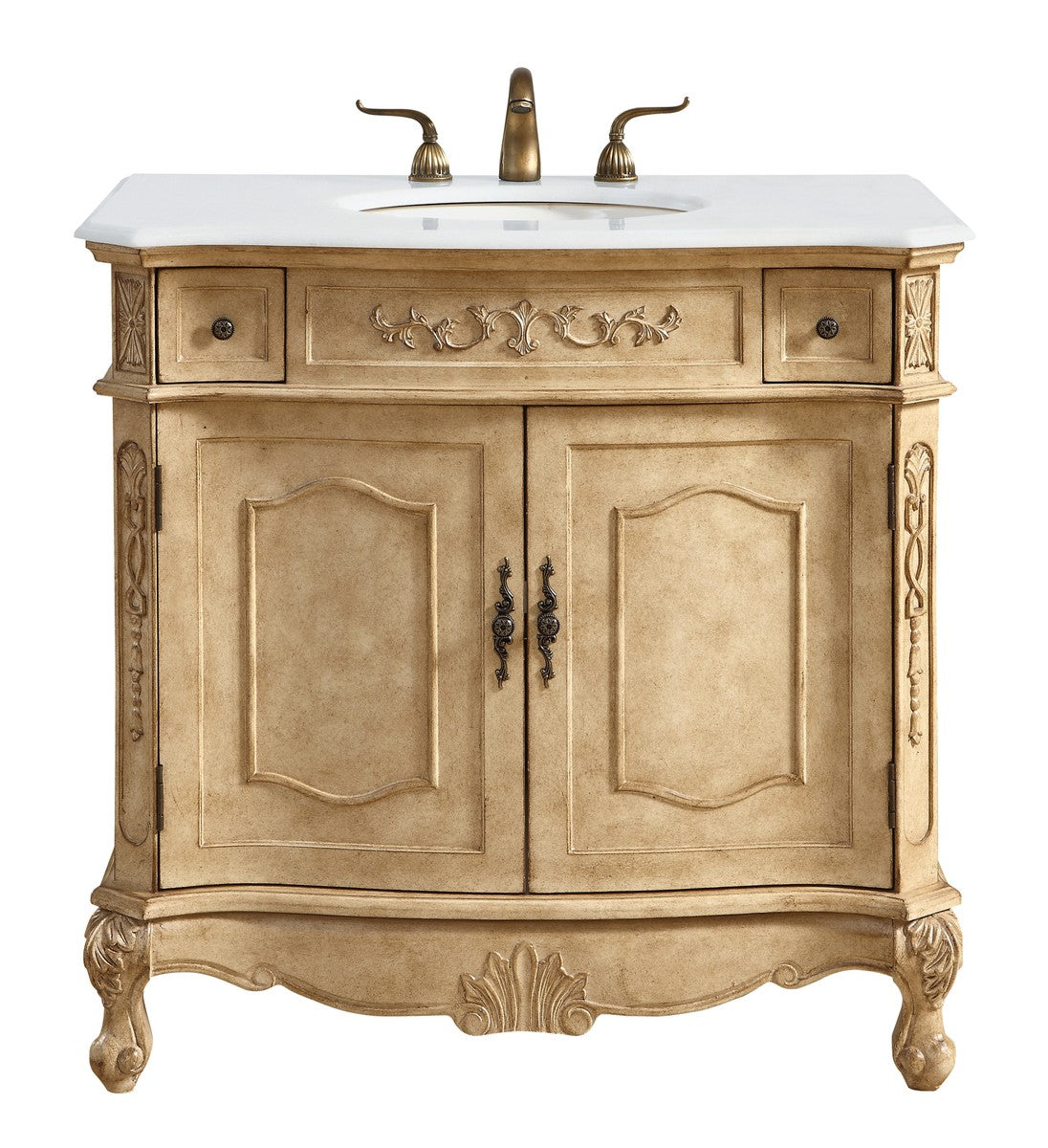 Elegant Lighting Single Bathroom Vanity from the Danville collection in Antique Beige finish