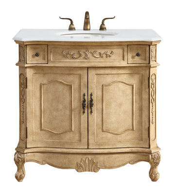 Elegant Lighting Single Bathroom Vanity from the Danville collection in Antique Beige finish