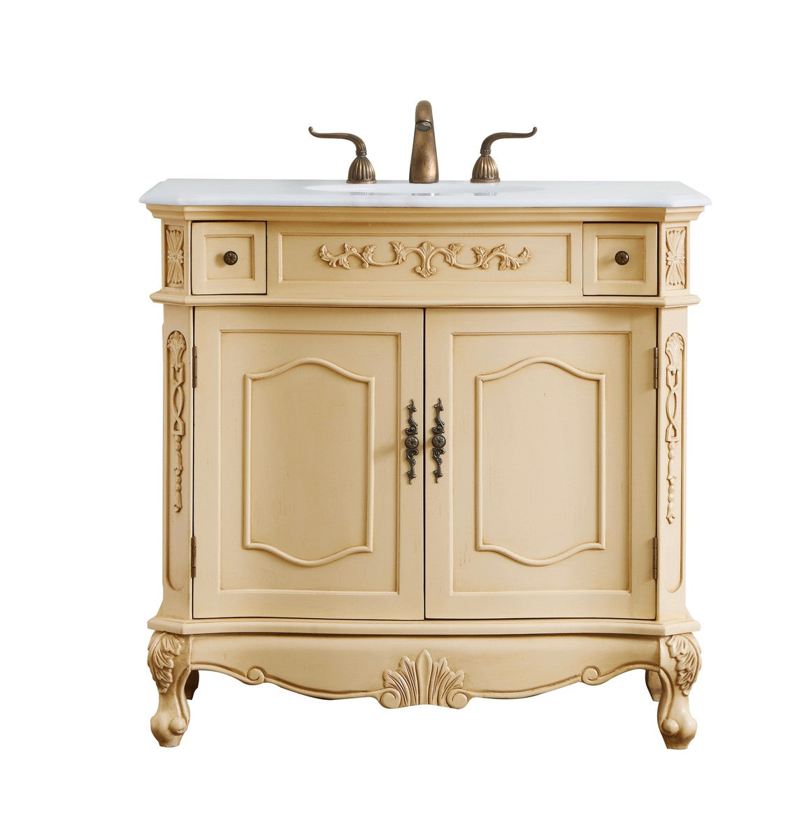 Elegant Lighting Single Bathroom Vanity from the Danville collection in Light Antique Beige finish