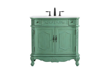 Elegant Lighting Single Bathroom Vanity from the Danville collection in Vintage Mint finish