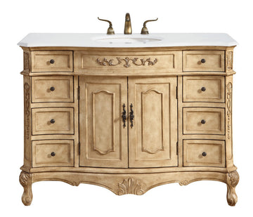 Elegant Lighting Single Bathroom Vanity from the Danville collection in Antique Beige finish