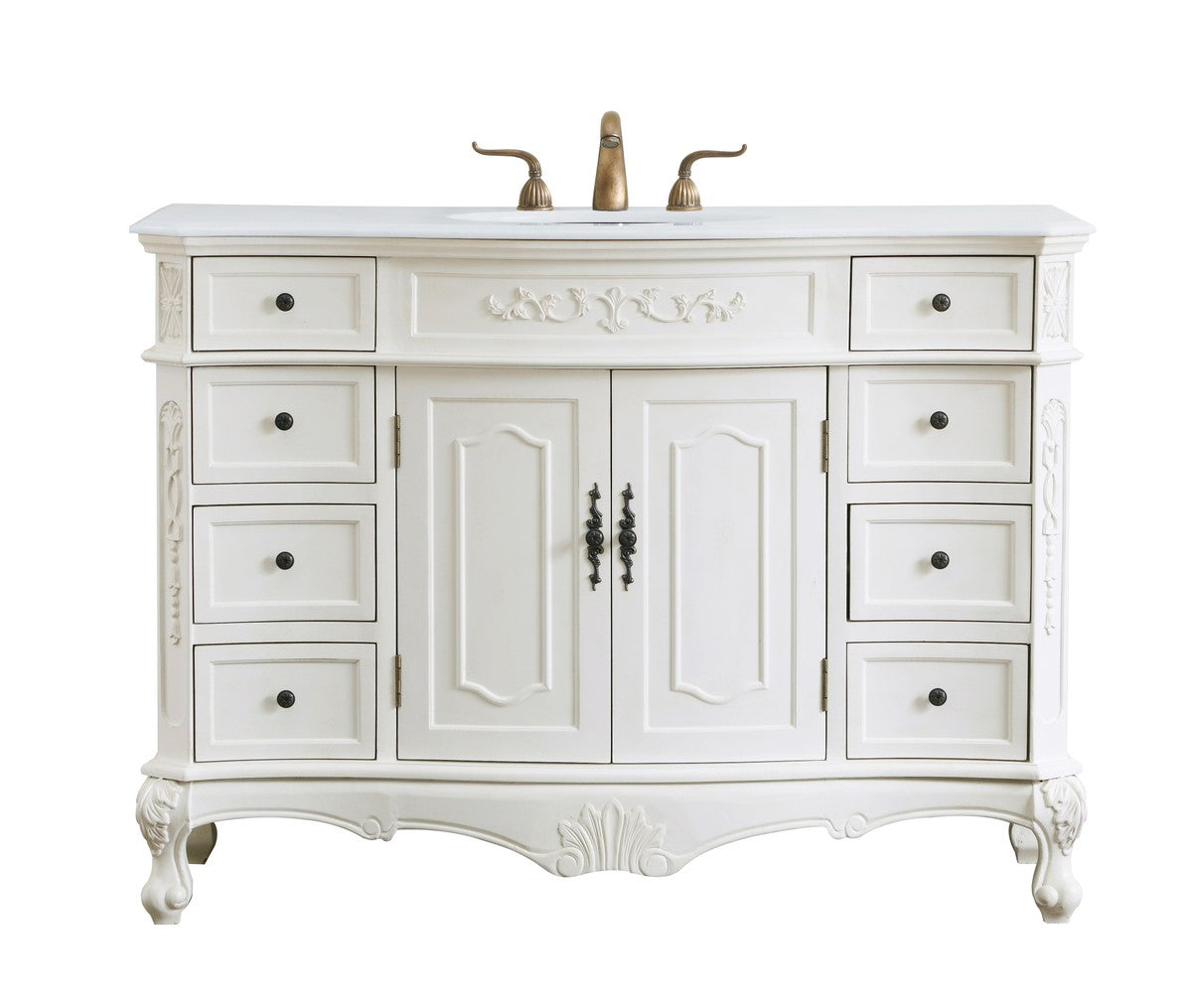 Elegant Lighting Single Bathroom Vanity from the Danville collection in Antique White finish
