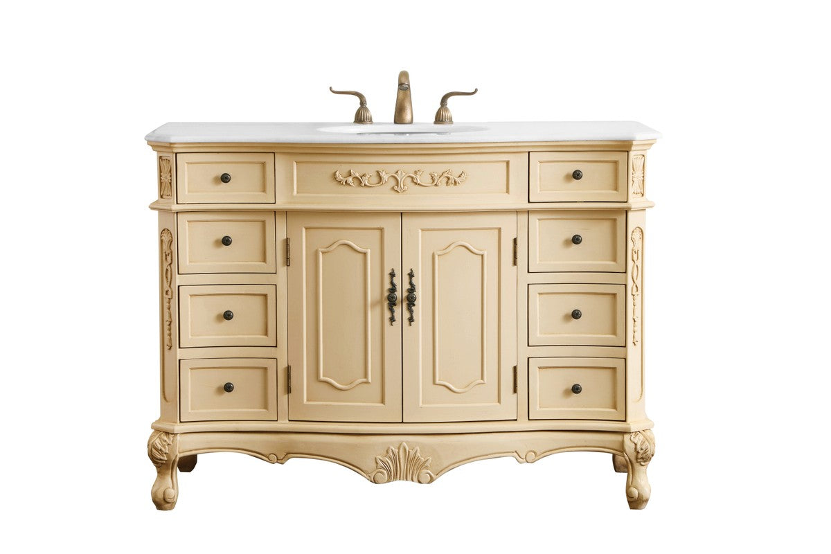 Elegant Lighting Single Bathroom Vanity from the Danville collection in Light Antique Beige finish