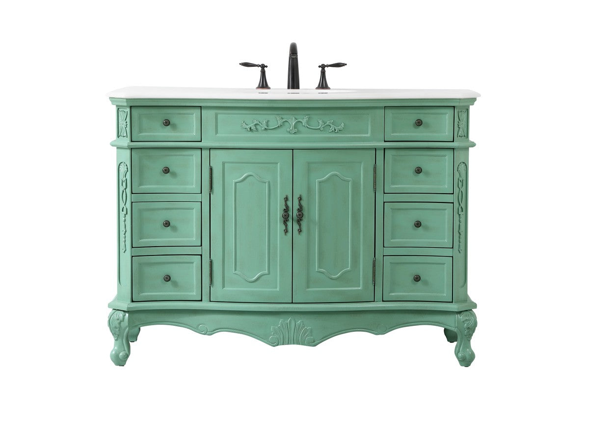 Elegant Lighting Single Bathroom Vanity from the Danville collection in Vintage Mint finish