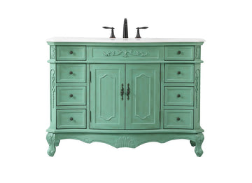 Elegant Lighting Single Bathroom Vanity from the Danville collection in Vintage Mint finish