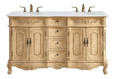 Elegant Lighting Double Bathroom Vanity from the Danville collection in Antique Beige finish
