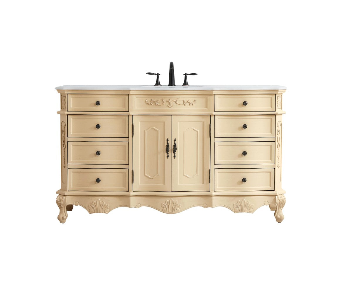 Elegant Lighting Single Bathroom Vanity from the Danville collection in Light Antique Beige finish