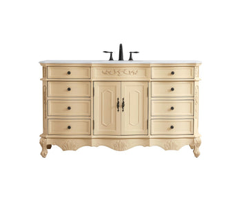 Elegant Lighting Single Bathroom Vanity from the Danville collection in Light Antique Beige finish