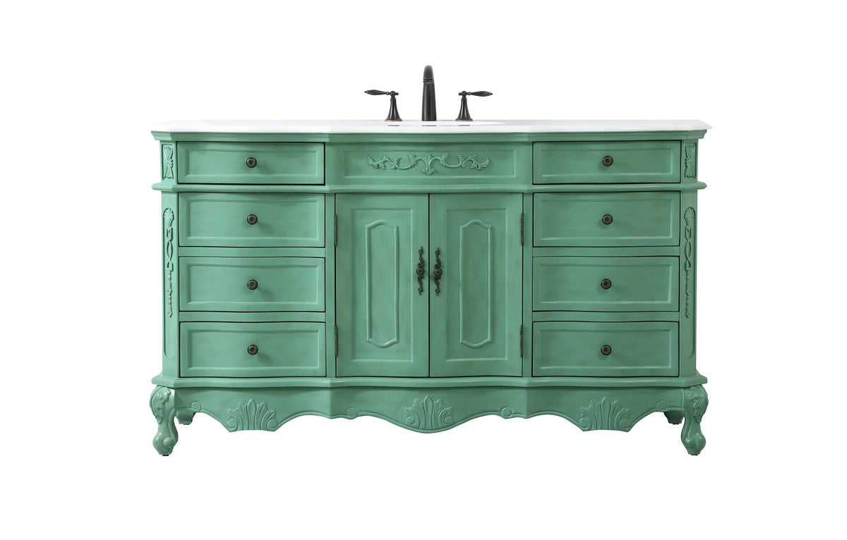 Elegant Lighting Single Bathroom Vanity from the Danville collection in Vintage Mint finish