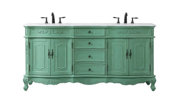 Elegant Lighting Double Bathroom Vanity from the Danville collection in Vintage Mint finish