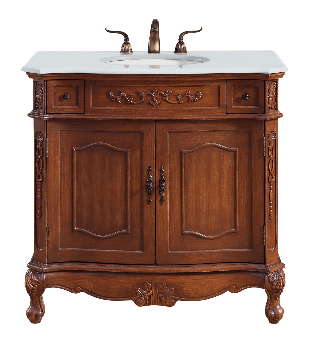 Elegant Lighting Single Bathroom Vanity from the Danville collection in Teak finish