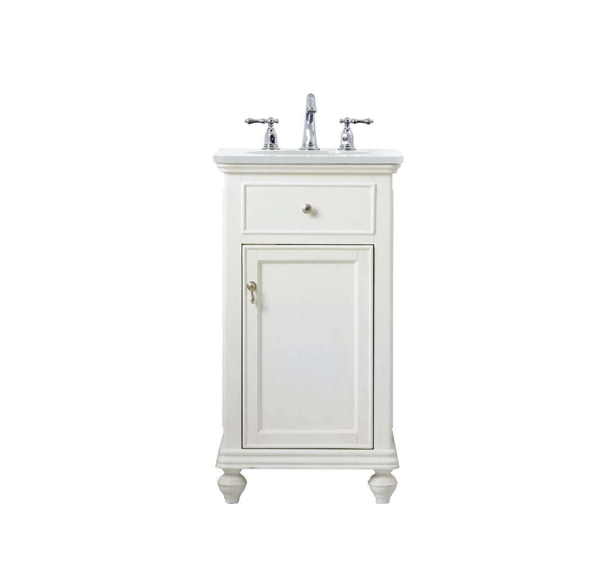 Elegant Lighting Single Bathroom Vanity from the Otto collection in Antique White finish