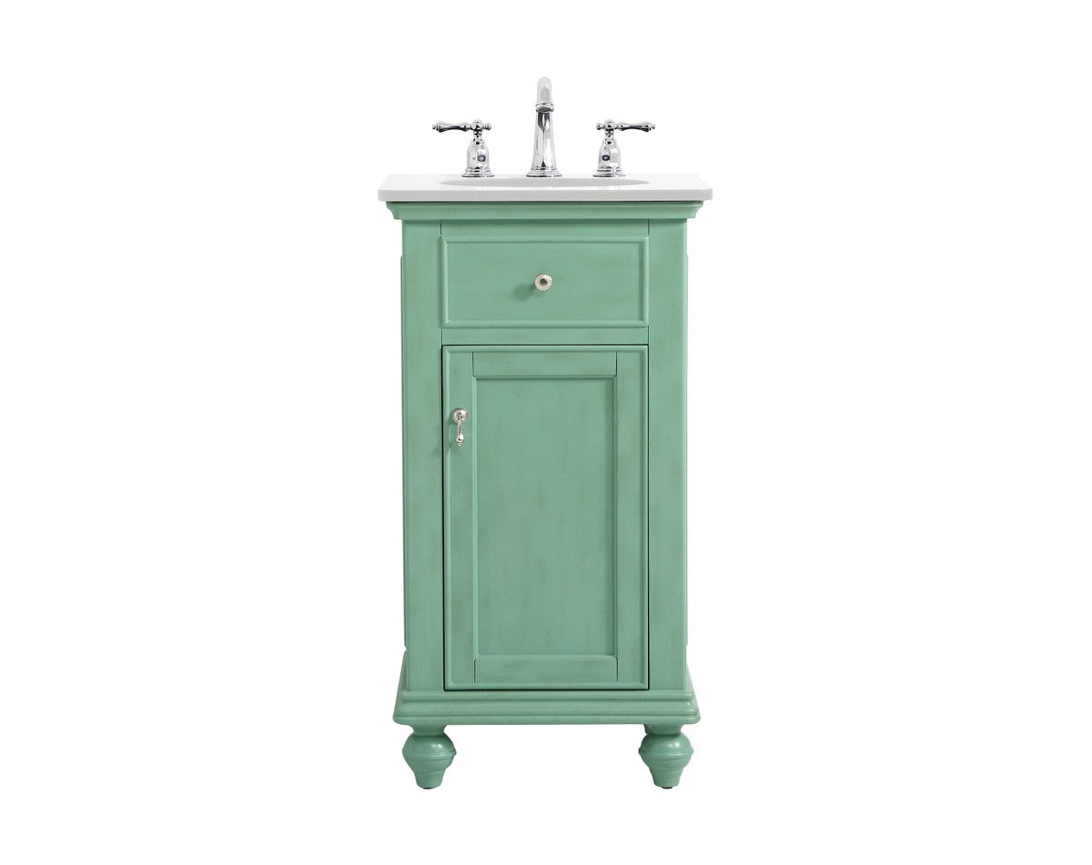 Elegant Lighting Single Bathroom Vanity from the Otto collection in Vintage Mint finish