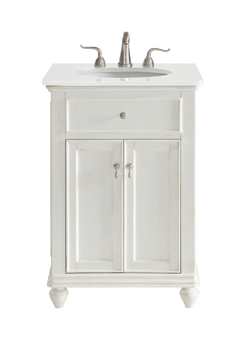 Elegant Lighting Single Bathroom Vanity from the Otto collection in Antique White finish