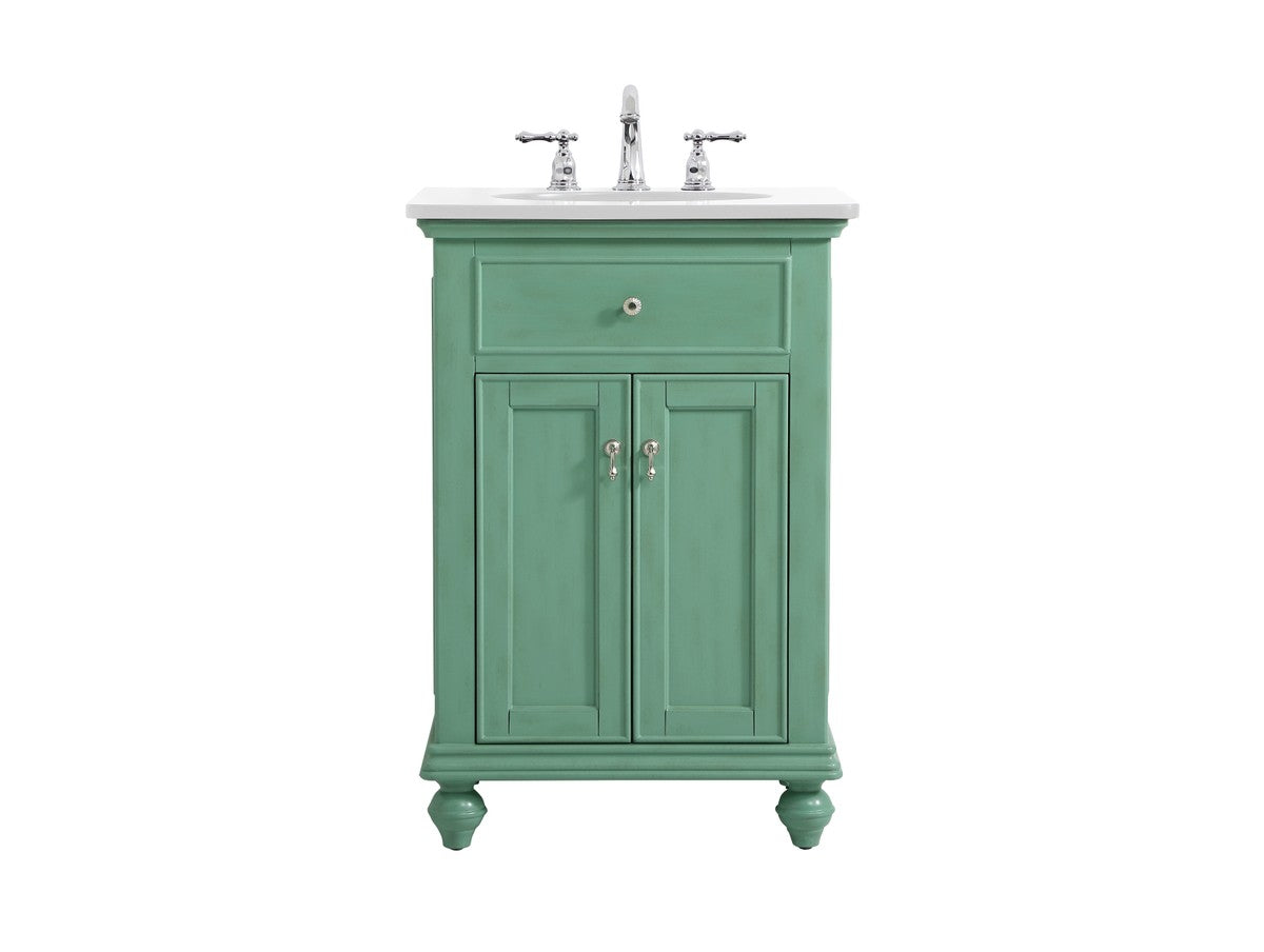 Elegant Lighting Single Bathroom Vanity from the Otto collection in Vintage Mint finish