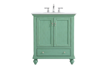 Elegant Lighting Single Bathroom Vanity from the Otto collection in Vintage Mint finish