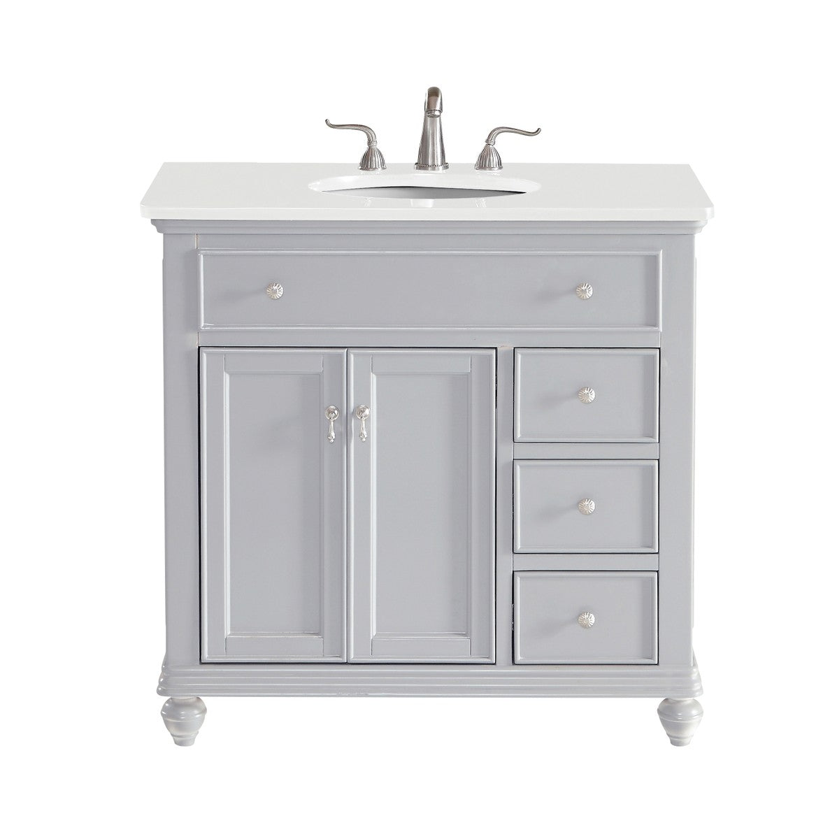 Elegant Lighting Single Bathroom Vanity from the Otto collection in Grey finish