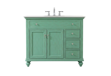 Elegant Lighting Single Bathroom Vanity from the Otto collection in Vintage Mint finish