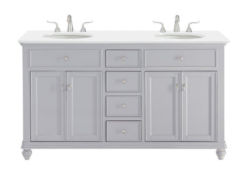 Elegant Lighting Double Bathroom Vanity from the Otto collection in Grey finish