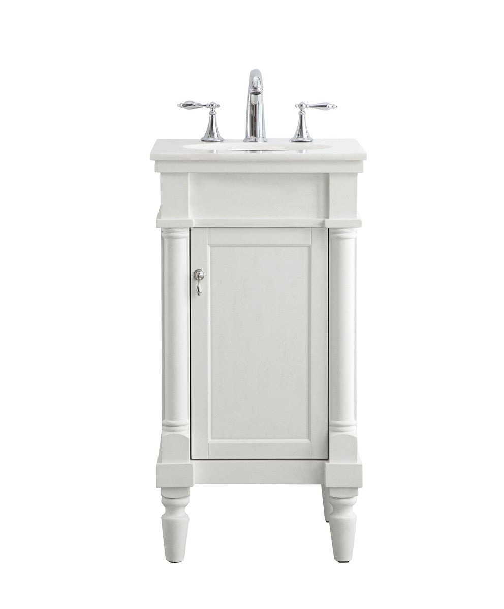 Elegant Lighting Single Bathroom Vanity from the Lexington collection in Antique White finish