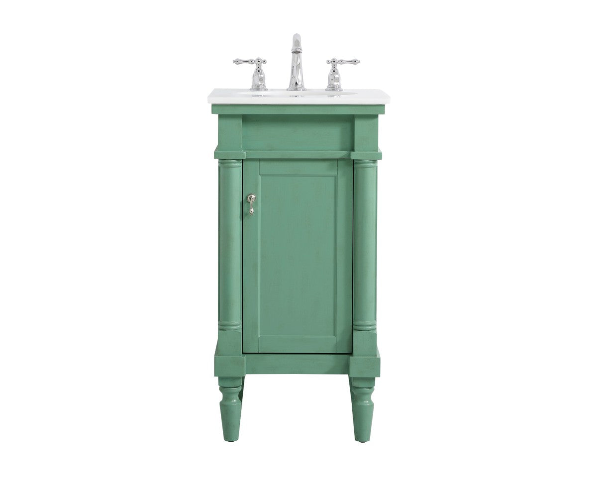 Elegant Lighting Single Bathroom Vanity from the Lexington collection in Vintage Mint finish