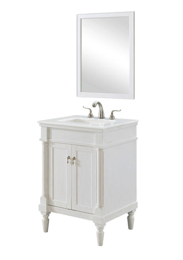 Elegant Lighting Single Bathroom Vanity from the Lexington collection in Antique White finish