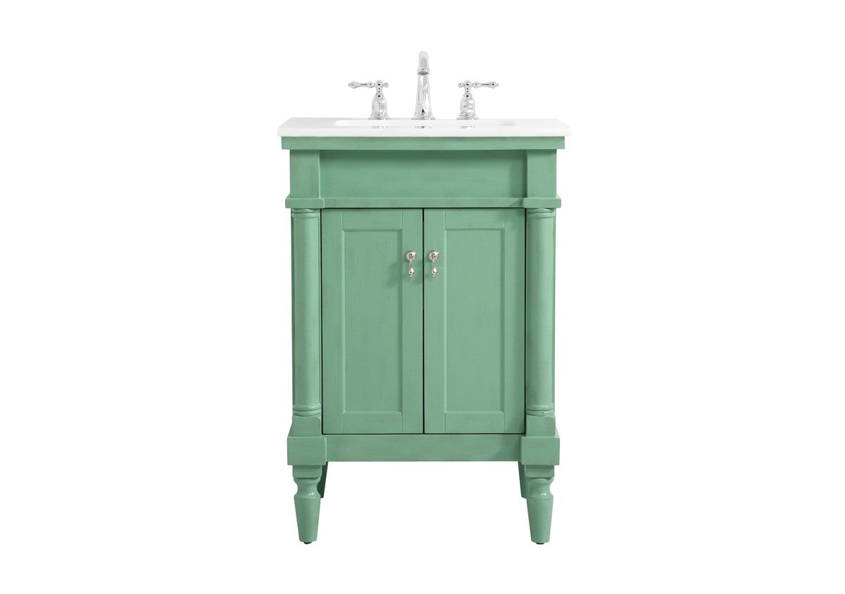 Elegant Lighting Single Bathroom Vanity from the Lexington collection in Vintage Mint finish