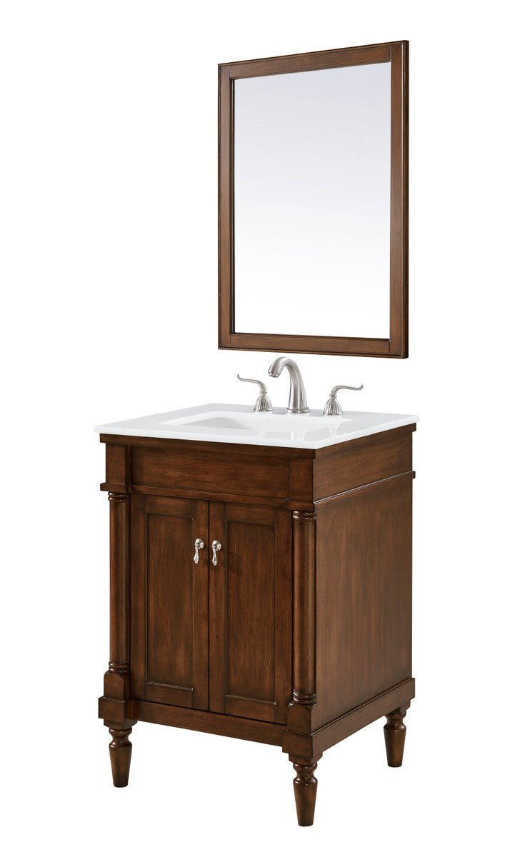 Elegant Lighting Single Bathroom Vanity from the Lexington collection in Walnut finish