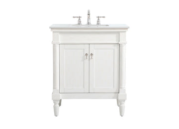 Elegant Lighting Single Bathroom Vanity from the Lexington collection in Antique White finish