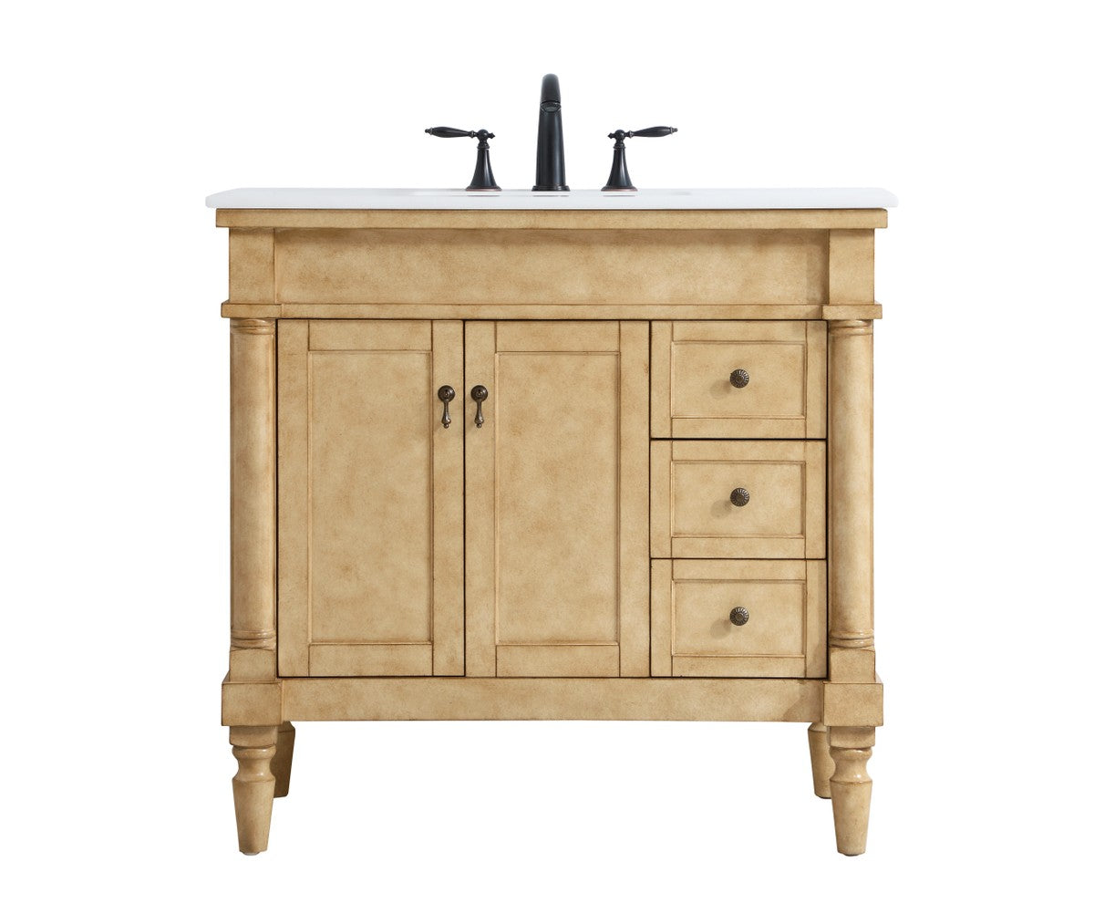Elegant Lighting Single Bathroom Vanity from the Lexington collection in Antique Bronze finish