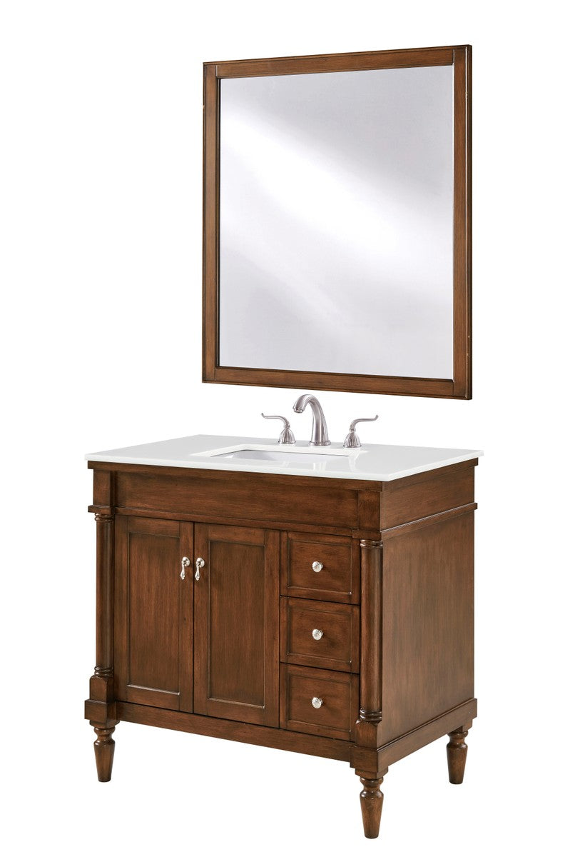 Elegant Lighting Single Bathroom Vanity from the Lexington collection in Walnut finish