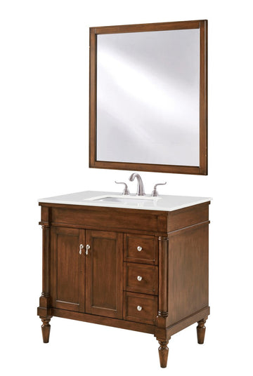 Elegant Lighting Single Bathroom Vanity from the Lexington collection in Walnut finish