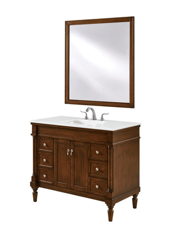 Elegant Lighting Single Bathroom Vanity from the Lexington collection in Walnut finish