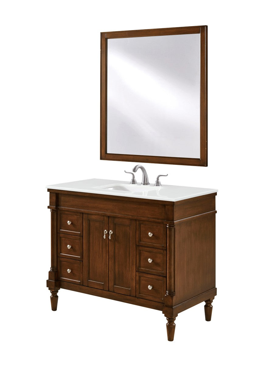 Elegant Lighting Single Bathroom Vanity from the Lexington collection in Walnut finish