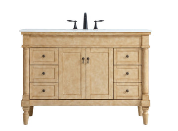 Elegant Lighting Single Bathroom Vanity from the Lexington collection in Antique Beige finish