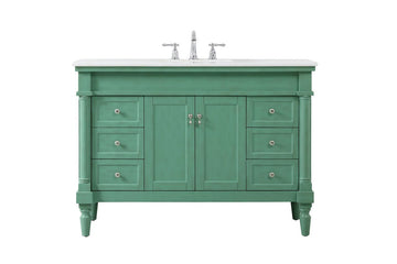 Elegant Lighting Single Bathroom Vanity from the Lexington collection in Vintage Mint finish
