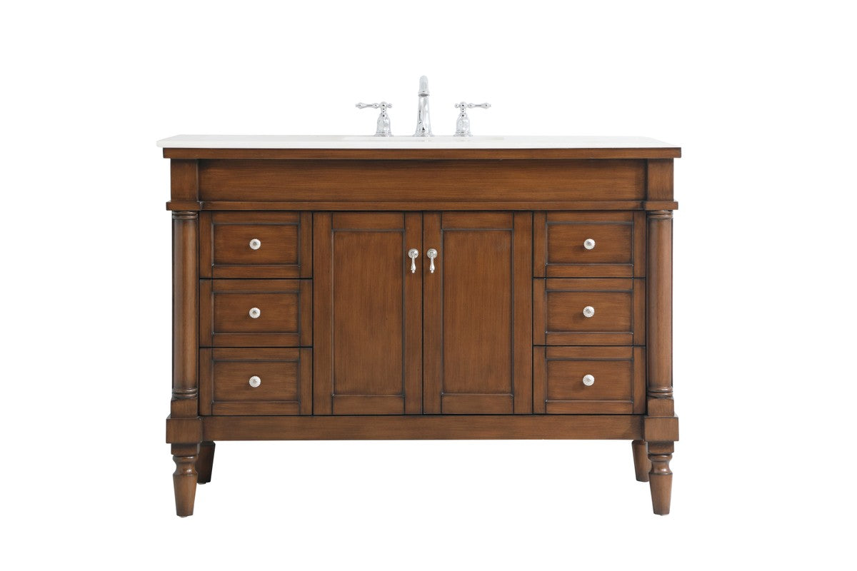 Elegant Lighting Single Bathroom Vanity from the Lexington collection in Walnut finish